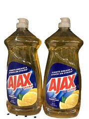Ajax Ultra Lemon (Super Degreaser) Dish Liquid, 28 oz. (828ml) (Pack of 2)