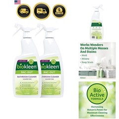 Bac-Out Natural Bathroom Cleaner – 2 Pack – Enzyme Professional Strength, Enz…