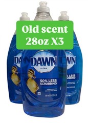 (3) Dawn Ultra Dishwashing Liquid Dish Soap, Original 2021, 28oz OLD SCENT 84oz