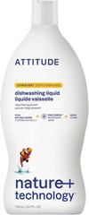 ATTITUDE Dish Soap, EWG Verified, Plant-Based & Vegan Dishwashing Liquid, Natura