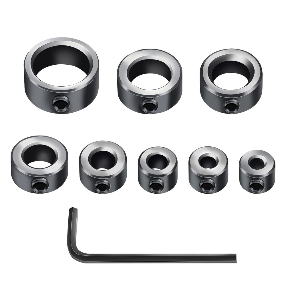 Depth Stop Drill Bit,Stop Collar Set Includes 1/8”, 3/16”, 1/4”, 5/16”, 3/8”,…