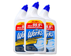 The Works Toilet Bowl Cleaner 32oz Removes Stains 3 Pack