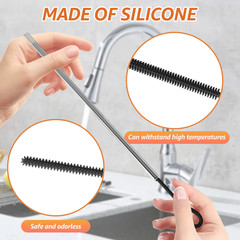 2 Pcs 6Mm and 9Mm Silicone Straw Brushes Reusable Straws Deep Cleaning Brush Lon