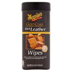 Leather Cleaner Conditioner Wipes Aloe UV Protection Non-Greasy Cleans Protects
