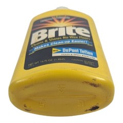 Brite No-Wax Floor Cleaner SC Johnson Cleans & Shines Dupont Teflon Vintage NOS