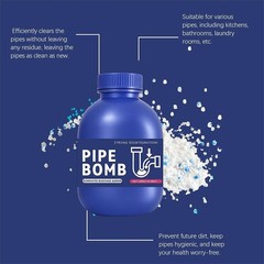1-2pcs Drain Strong Pipe Cleaning Powder Quickly Clean Sewers & Eliminate Odors