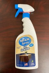 Miracle Brand GRANITE MARBLE STONE TILE Cleaner Streak-Free Shine ~ Lime Spray