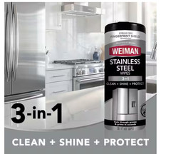 Weiman 12 oz. 3-Pack Stainless Steel Cleaner Wipes