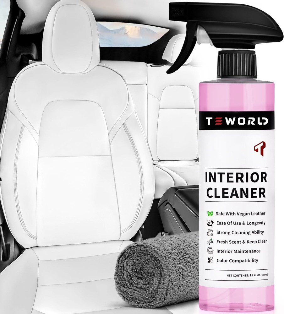 Tesla Seat Cleaner & Remover Stain, Interior Cleaner for White & Black Vegan …