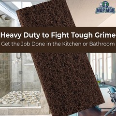Heavy Duty XL Brown Scouring Pad 2 Pack. 10 x 4.5in Large Multipurpose Nylon …