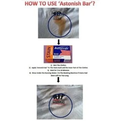4x Astonish Stain Remover Bar Clothes Carpet Upholstery Pre Laundry Fabric 75g.