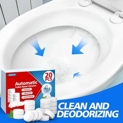 20 Pack White Automatic Toilet Tank Cleaners Long Lasting Toilet Bowl Cleaner