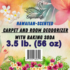 Eleganceinlife Hawaiian-Scented Carpet and Room Deodorizer Baking Soda, 3.5 LB.