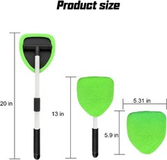 Car Windshield Cleaner Tool, Vehicle Window Detailing Cleaning Ki Color: Green