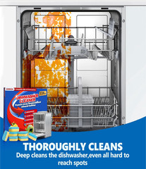Dishwasher Cleaner And Deodorizer Tablets 24 Pack,Deep Cleaning Descaler Pods