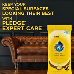24ct Lemon Wood Furniture Polish Wipes, Paraben‑Free and Aluminum‑Free