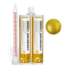 NADAMOO Epoxy Grout Glittering Gold, Dual Tubes Waterproof Tile Grout 19oz 40…