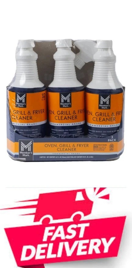 Member’s Mark Commercial Oven Grill and Fryer Surface Cleaner, 32oz – 3 Pack