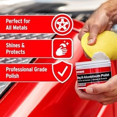 Metal Polish 10 oz Aluminum Stainless Steel Brass Chrome Wheel Cleaner Restore