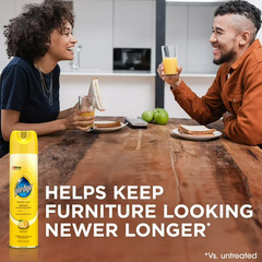 Pledge Enhancing Polish, Furniture & Wood Spray, Lemon Scent, 9.7oz (Pack of 3)