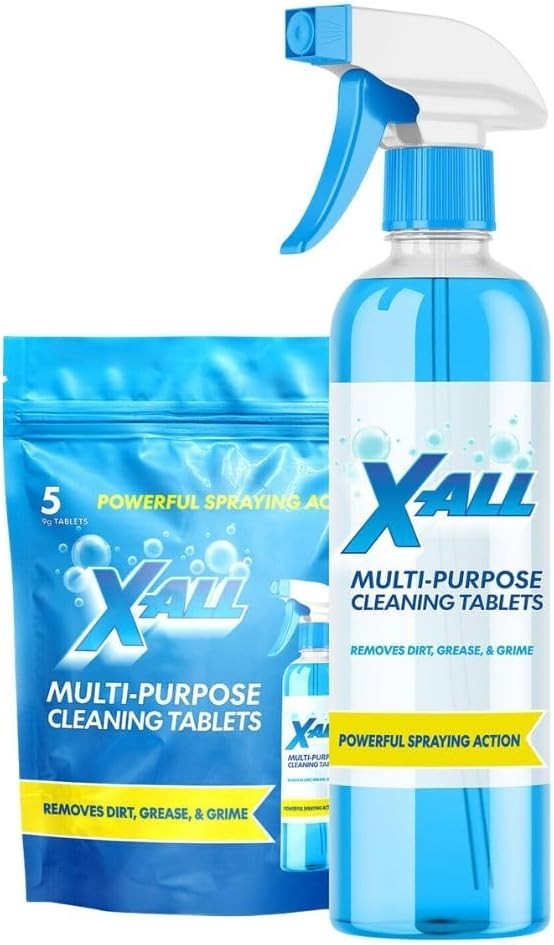 X-ALL Multi-Purpose Cleaner – Spray Bottle and 5x Cleaning Tablets