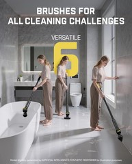 Fanttik Flip G9 Scrubber, VoltiPulse Motor, Dual-Speed Cleaner with 6 Brush H…