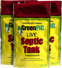 Septic Tank Treatment Enzyme Packets 3 Year Supply (12 Packets)