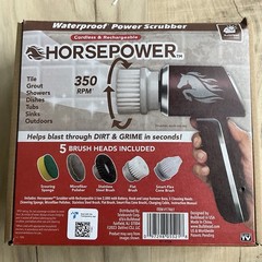 Ruby Horsepower Rechargeable Rotating Scrubber Waterproof Power Scrubber, Spins