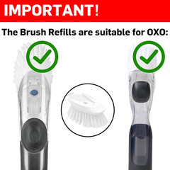 Dish Brush Refills for OXO Soap Dispenser, 4 Pack Replacement Heads for Scrubber
