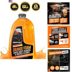 Orange Foam Car Wash Soap – pH Balanced Super Soapy Shampoo & Surface Cleaner…
