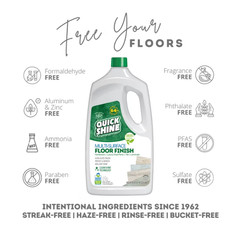 Quick Shine Multi-Surface Floor Finish PFAS-Free Polish 64 fl oz 4-Pack