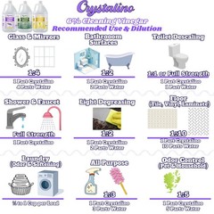 Crystalino Lavender Essential Oil Cleaning Vinegar for Home (1 Gallon) 6% Non…