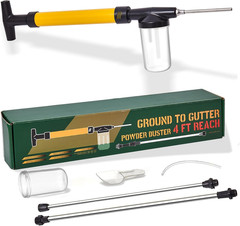 Diatomaceous Earth Powder Duster with 4FT Extension Rod, Anti-Clog Pump Powder S