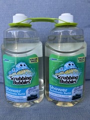 2 NOS Scrubbing Bubbles Shower Cleaner Automatic Refill Glade Refreshing Spa