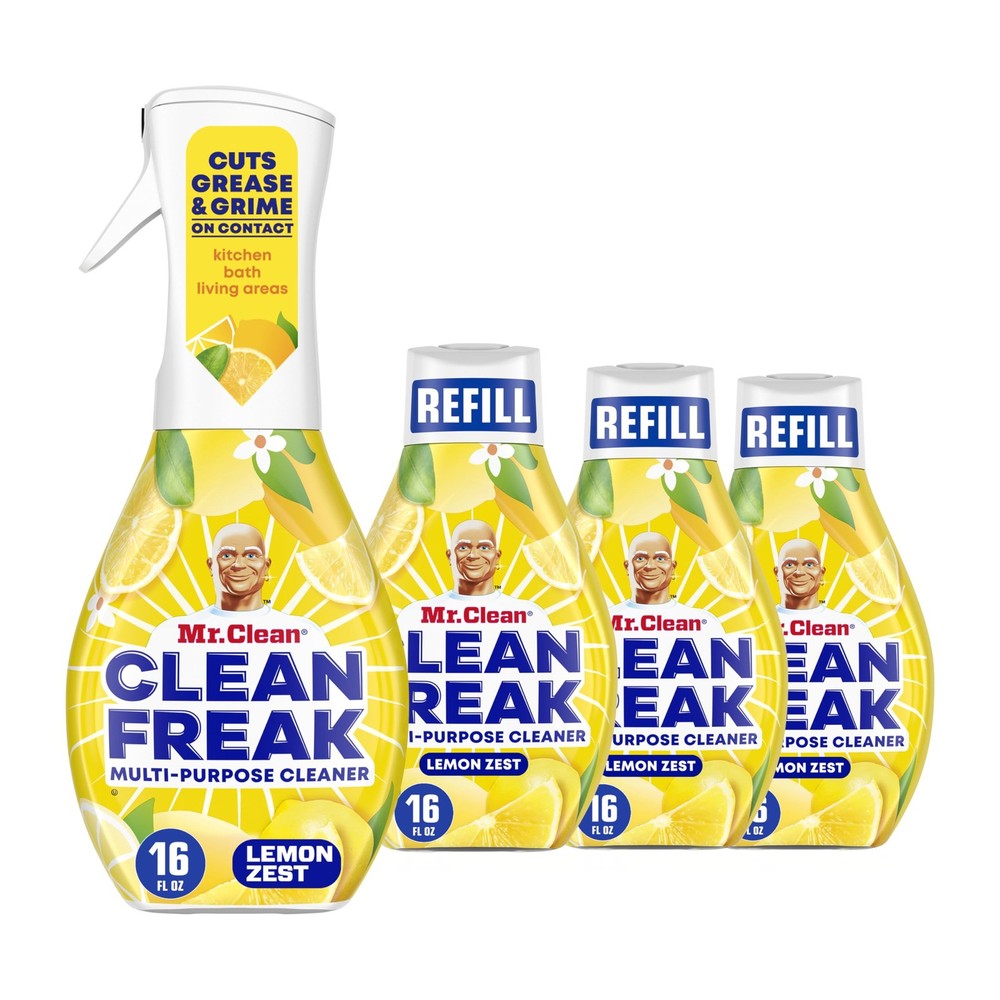 Mr. Clean Freak Multi Surface Cleaning Spray, Deep 16 Fl Oz (Pack of 4)