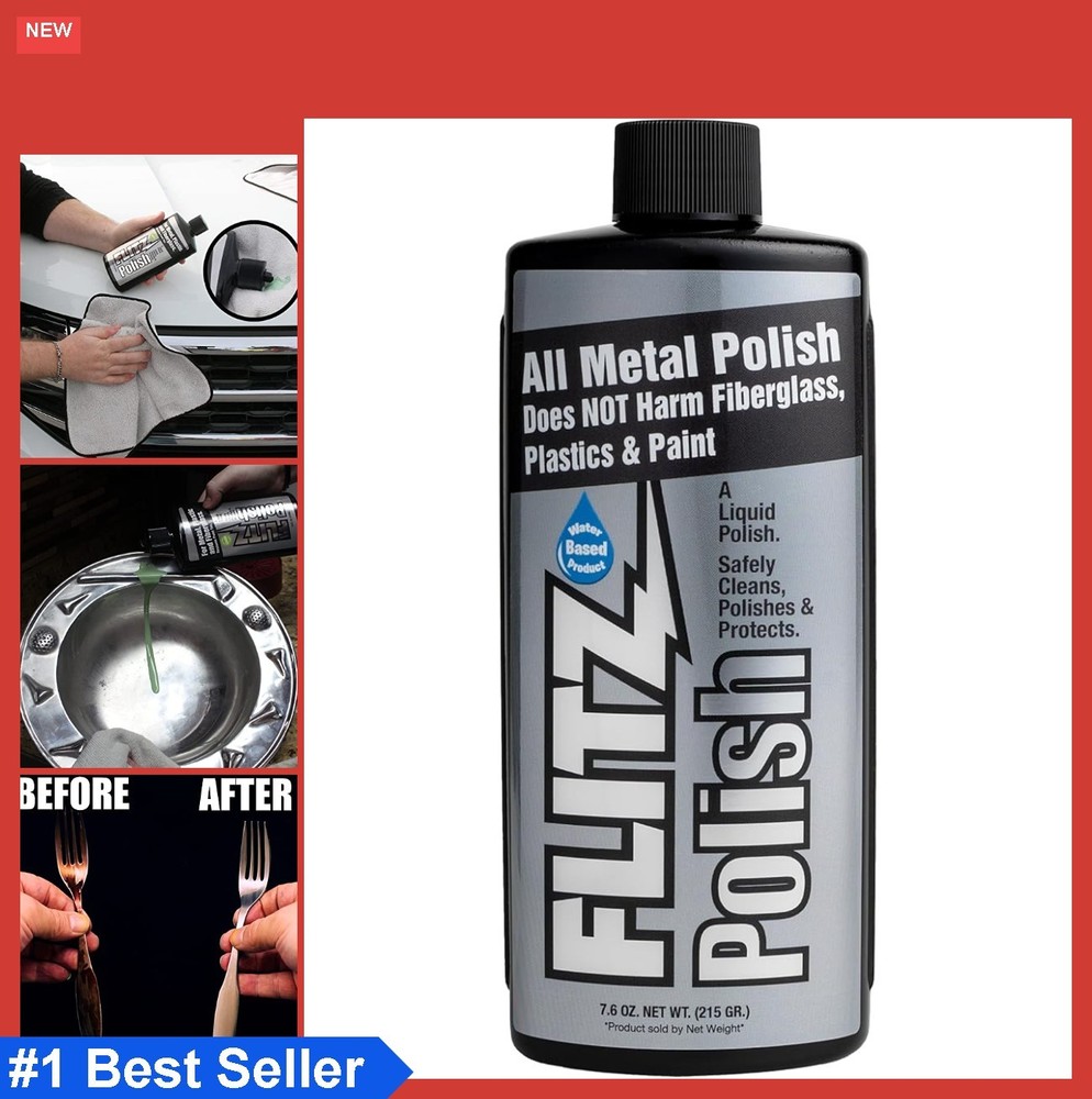 Multi Purpose Metal Polish Liquid 7.6oz Tarnish Remover for Aluminum Chrome