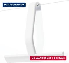 JustHang Shower Squeegee with Built-in Hook, 10-Inch White | Award-Winning Desig