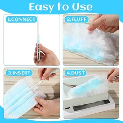 300 Pcs Heavy Duty Disposable Duster Refills – 180° Multi-Surface Cleaners