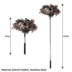 Extendable Feather Duster Fluffy Long Handle Reusable Feather Duster