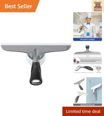 Versatile 10-Inch Squeegee with TPR Non-Slip Handle – Gray & Black Cleaning Tool