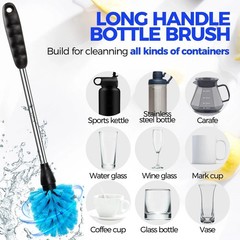 5 Pack Bottle Brush Cleaner Set 14 Long Handle Stainless Steel Bottle Cleaner B