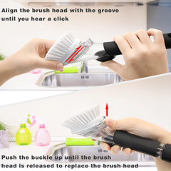 Dish Brush Refills for OXO Soap Dispenser, 4 Pack Replacement Heads for Scrubber