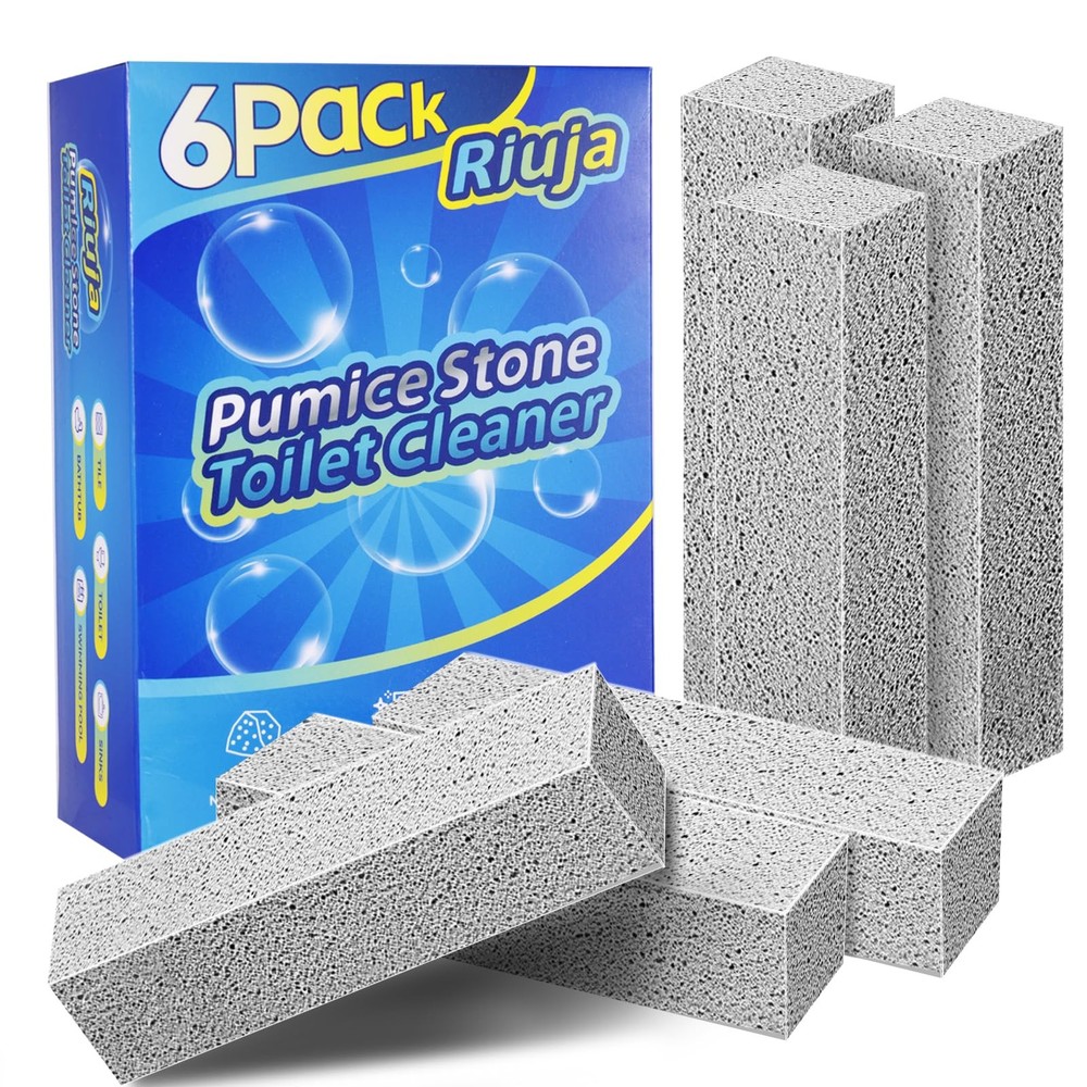 6 Pack Pumice Stone Toilet Bowl Cleaner Heavy Duty Grill Pool Sink Bathtub Natur