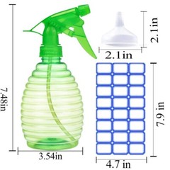 Durable 3-Pack 16 oz Spray Bottles with Mist/Stream Nozzles – Leak-Proof Design