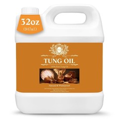 100% Pure Tung Oil Wood Sealer Food Safe Waterproof Finish for Outdoor Furniture