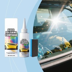 Glass Polishing Compound 100g Scratch-Repair Anti-Rain Cleaner With Sponge-