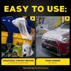 Meguiar’s Hybrid Ceramic Wash & Wax – Sophisticated Car Wash Gently Cleans 48oz