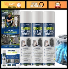 Deep-Penetrating Foaming AC Coil Cleaner – No-Rinse for Evaporator & Condenser C