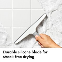 Shower Squeegee Silicone Blade Wide 10 Inch Streak Free Drying Bathroom Mirror