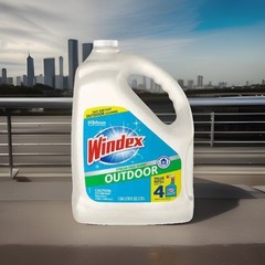 Windex 128 fl. oz. Outdoor Glass Bathrooms Kitchens Efficiently Cleaner Refill